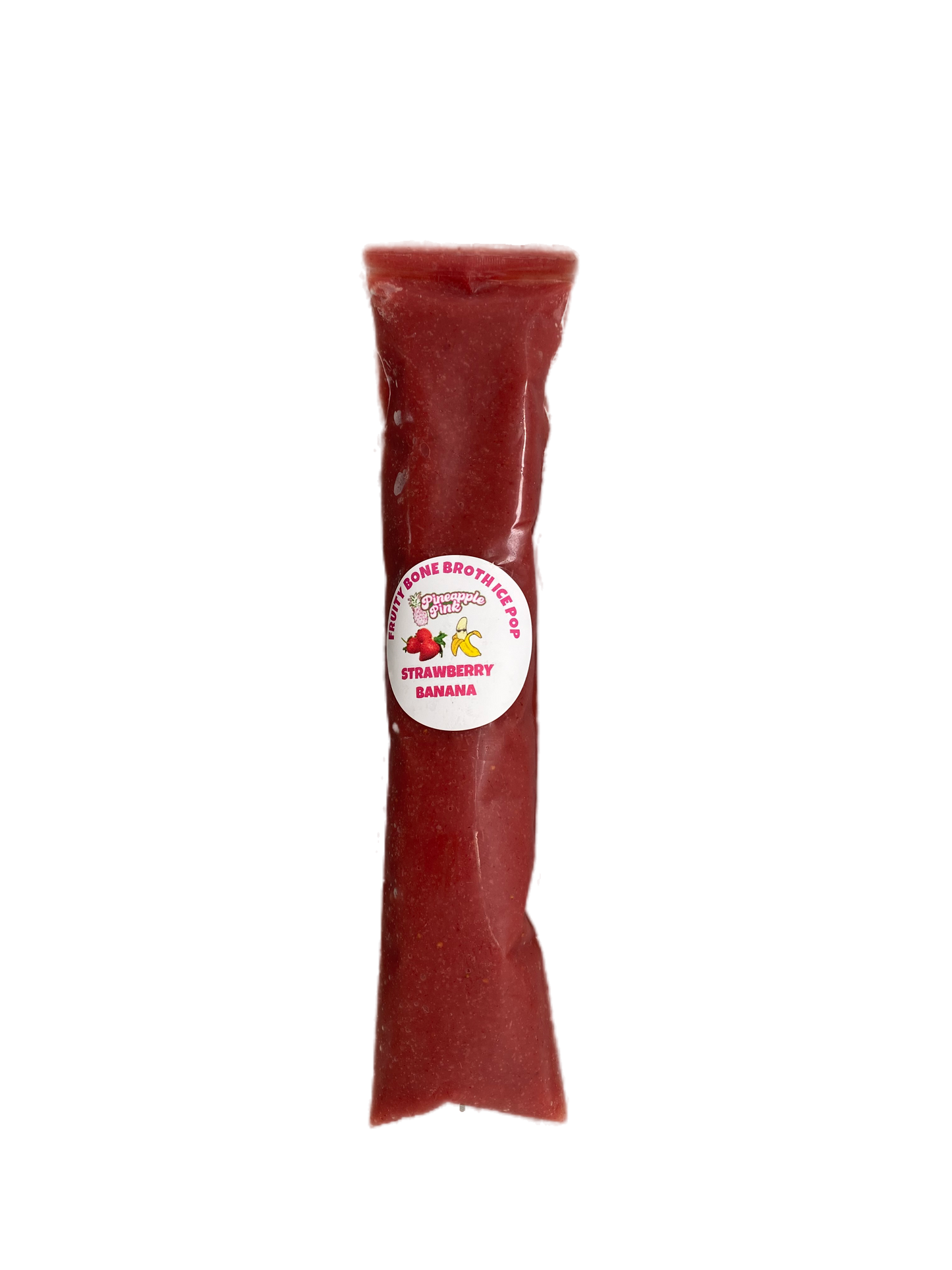 Strawberry Banana Fruity Bone Broth Ice Pop