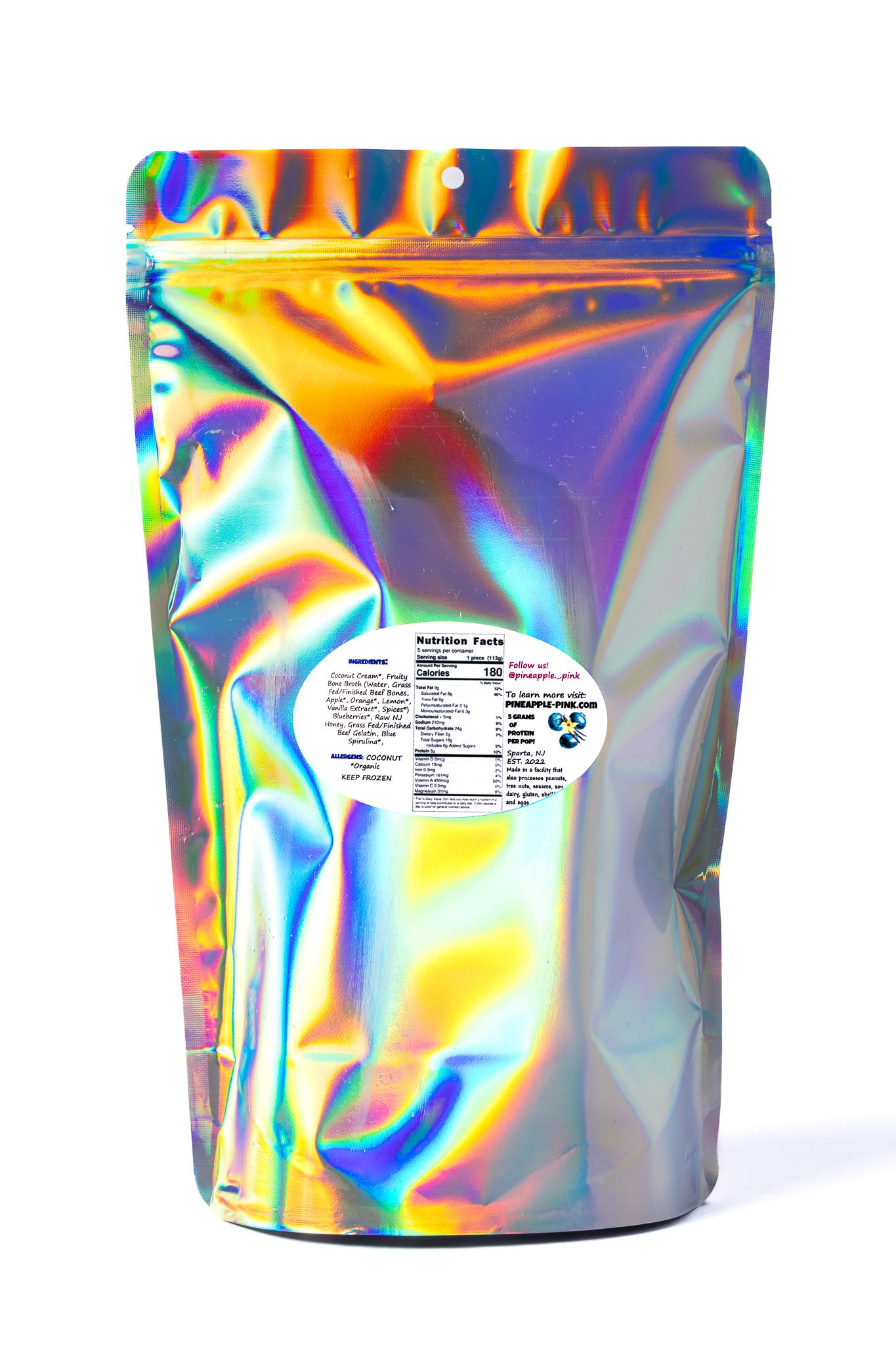 Blueberries & Cream Broth Pop - 5 Pack