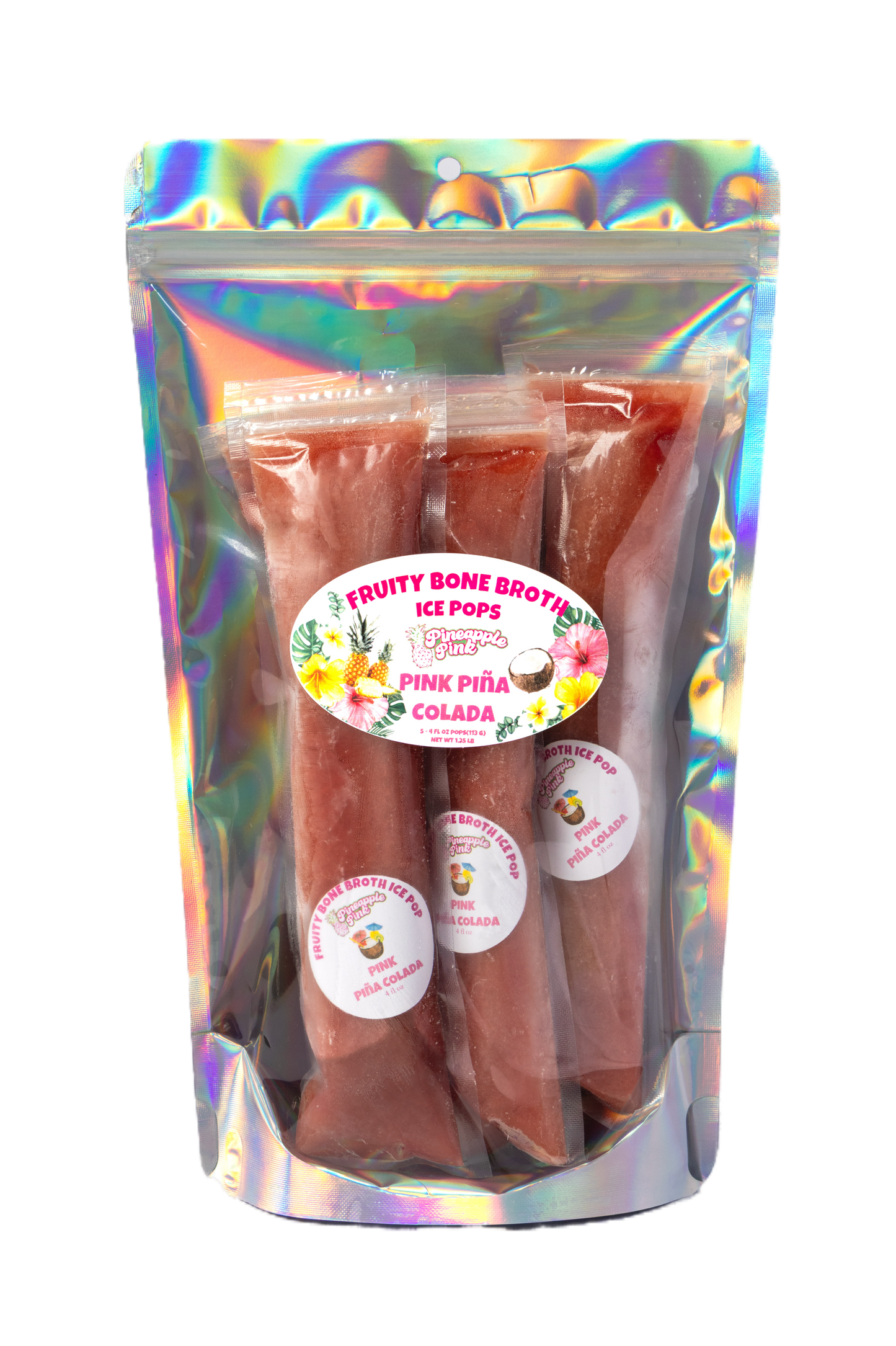 Pink Piña Colada Broth Pop - 5 Pack