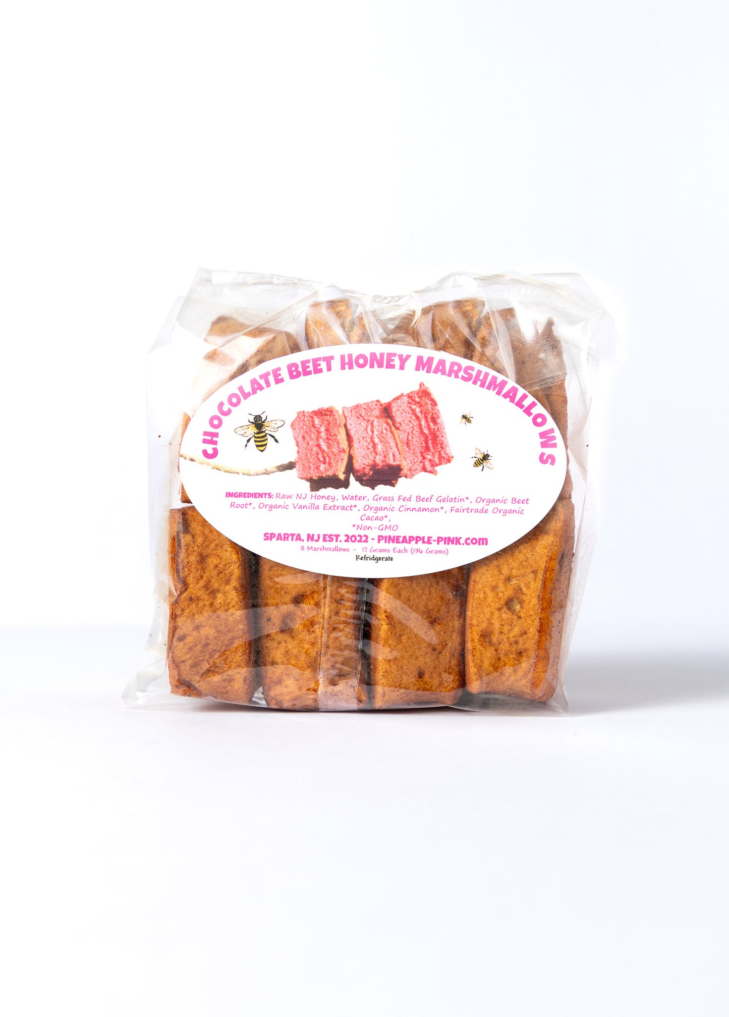Chocolate Beet Honey Marshmallows