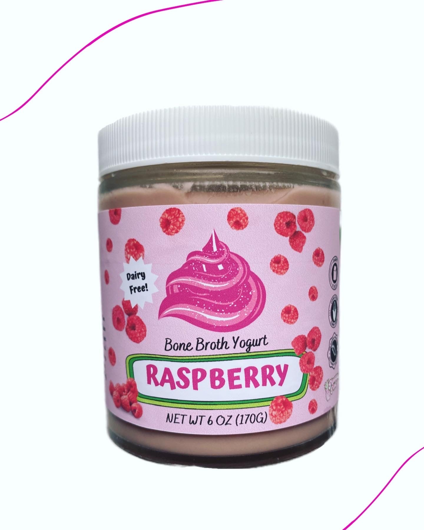 Raspberry Bone Broth Yogurt