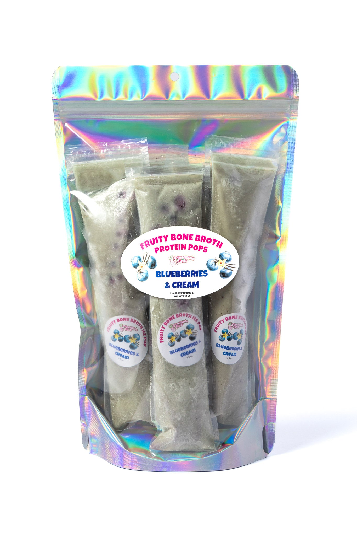 Blueberries & Cream Broth Pop - 5 Pack