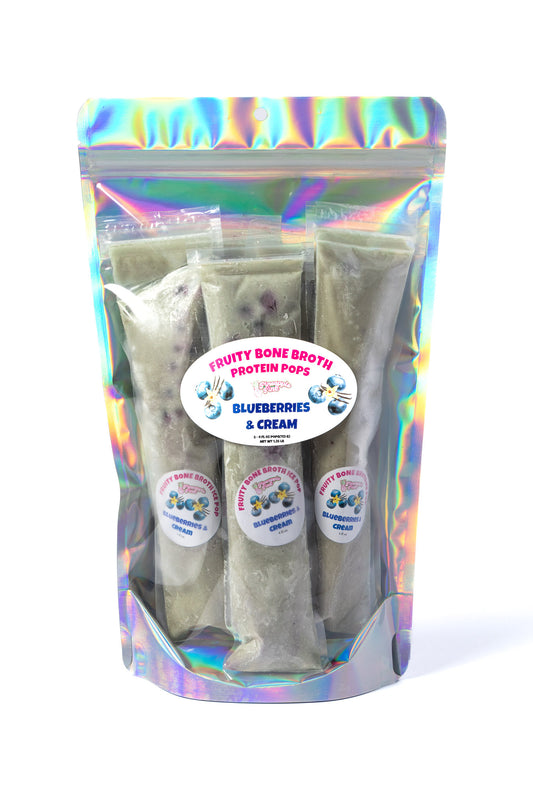 Blueberries & Cream Broth Pop - 5 Pack