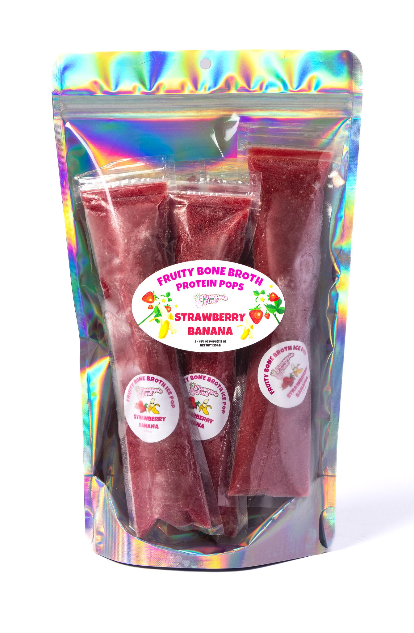 Strawberry Banana Broth Pop - 5 Pack