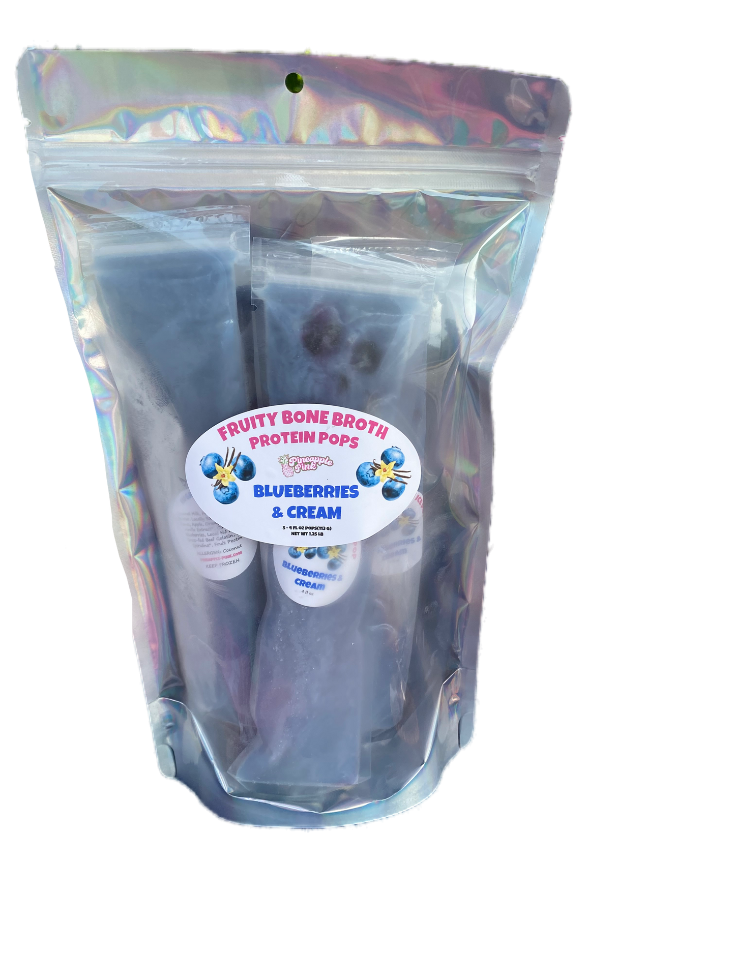 Blueberries & Cream Broth Pop - 5 Pack